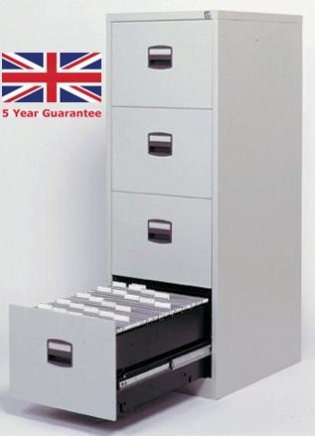 4-fiókos függő irattartó szekrény Bisley A4CC4H1A - 2